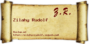 Zilahy Rudolf névjegykártya